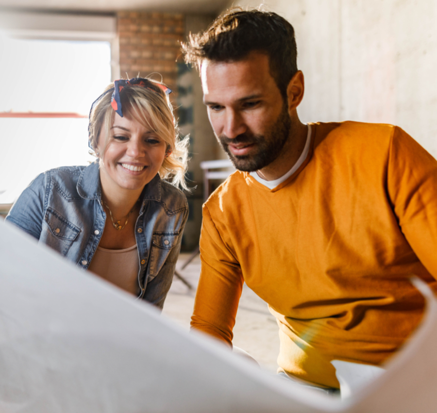 couple designing a studio shed